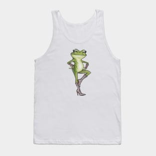 Fashionable Frog in Heels Tank Top